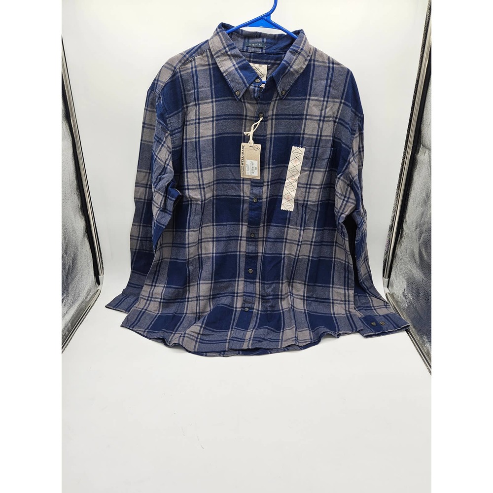 New Menswear, St.Johns Bay Long Sleeve Button Down Flannel Shirt Size XL